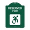 Signmission Reserved For With Accessible Symbol Heavy-Gauge Aluminum Architectural Sign, 24" x 18", GW-1824-9908 A-DES-GW-1824-9908 - alternate 1